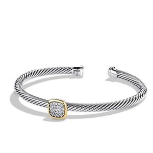 David Yurman Women's Metallic Noblesse 4mm Bracelet With Diamonds And 18K Gold